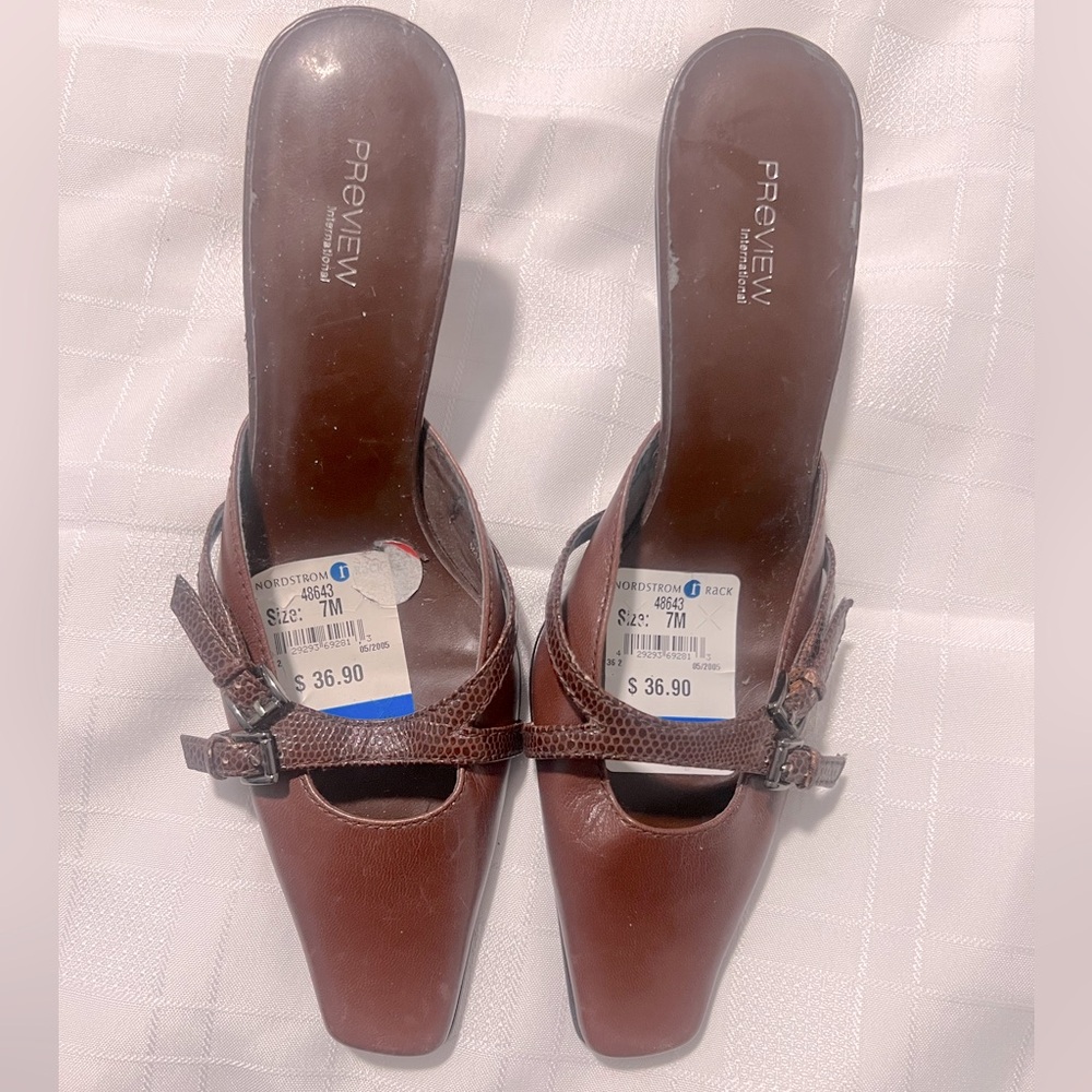 Preview International Women’s Heels Brown Size 7 Nordstrom Brand NWT